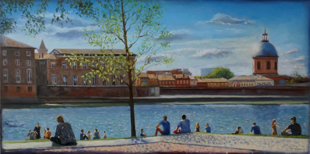 Garonne,premiers rayons de pritemps 100 x 50